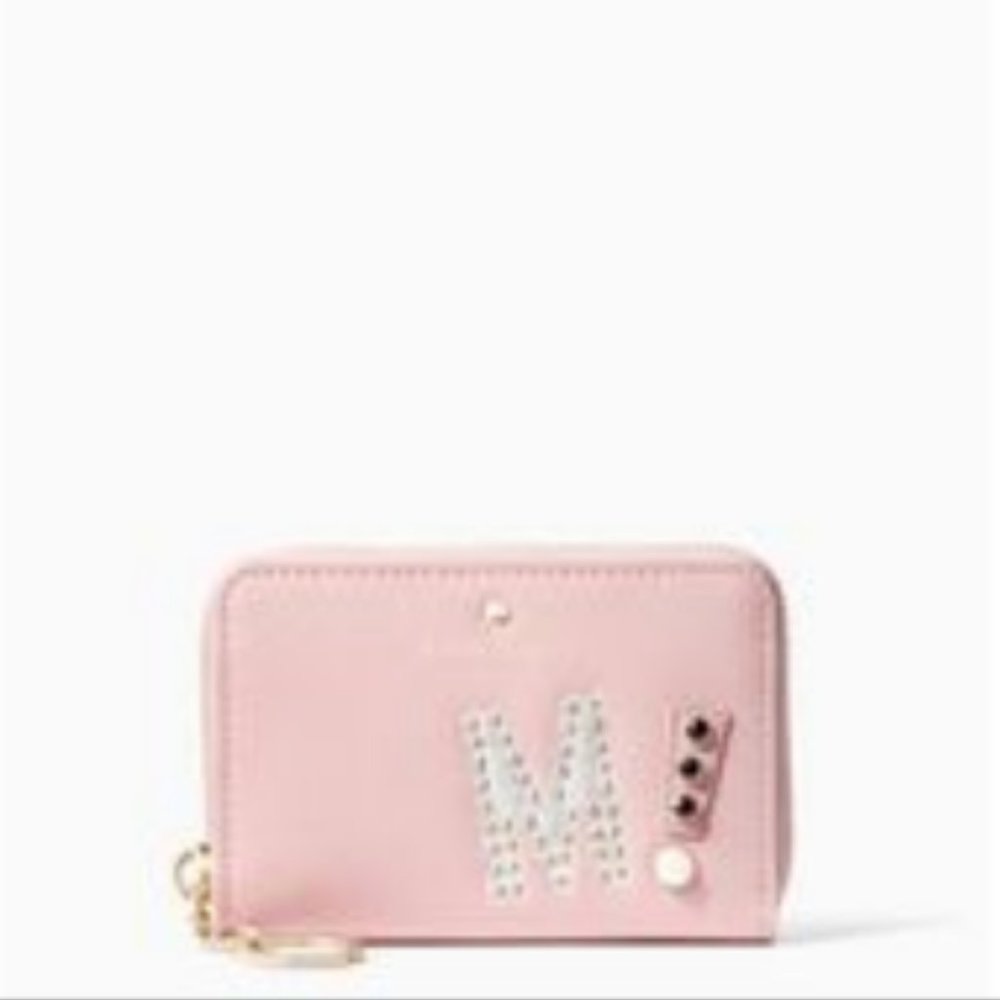 kate spade pink Hartley Lane Cassidy Letter Initial Wallet M nwot - Picture 2 of 13